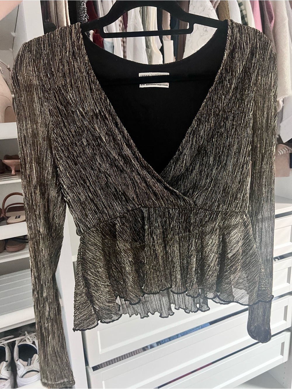 Urban outfitters metallic top